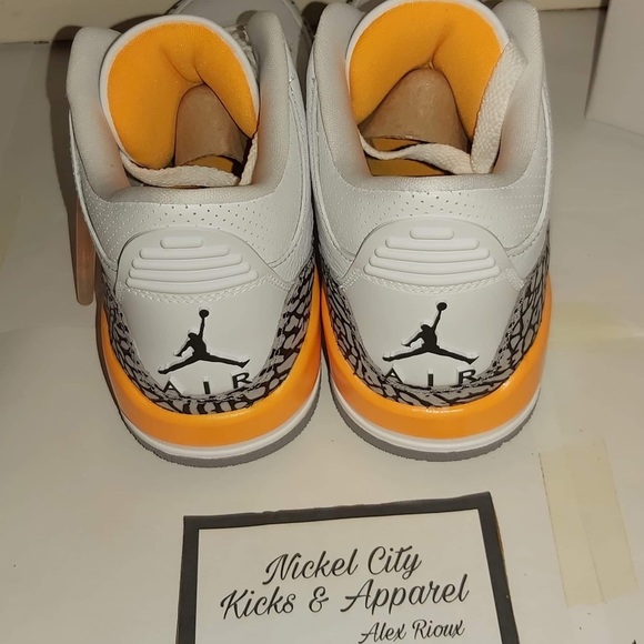 NEW! Air Jordan 3 retro laser orange w - Picture 5 of 7